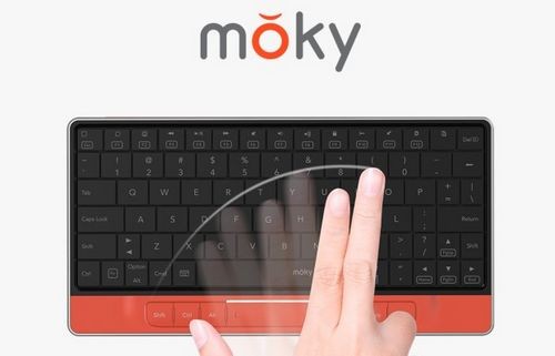 Беспроводная клавиатура moky с невидимым тачпадом
