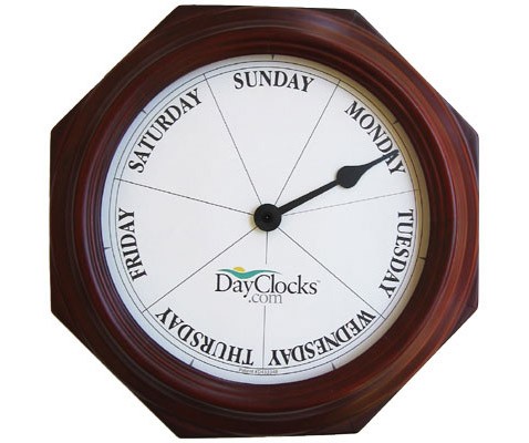 Часы dayclock показывают только день недели