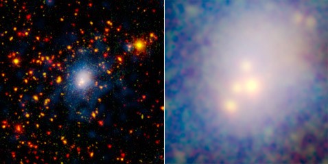 Четыре галактики столкнулись в космической глуши