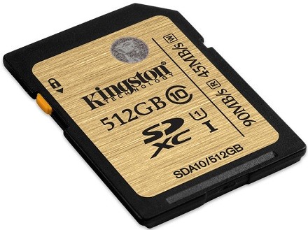 Kingston пополнила линейку карт памяти class 10 uhs-i sdhc/sdxc моделью емкостью 512 гб