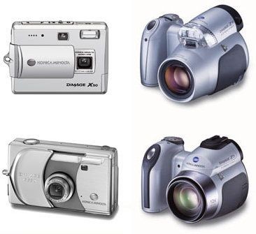 Konica minolta представила на рынок цифровых камер 4 новинки