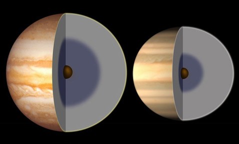 Недра юпитера и сатурна заполнены металлическим гелием