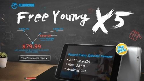 Планшет за полцены: $79,99 за alldocube free young x5 на android 7.0