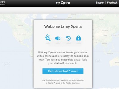Sony запустила глобальный сервис my xperia